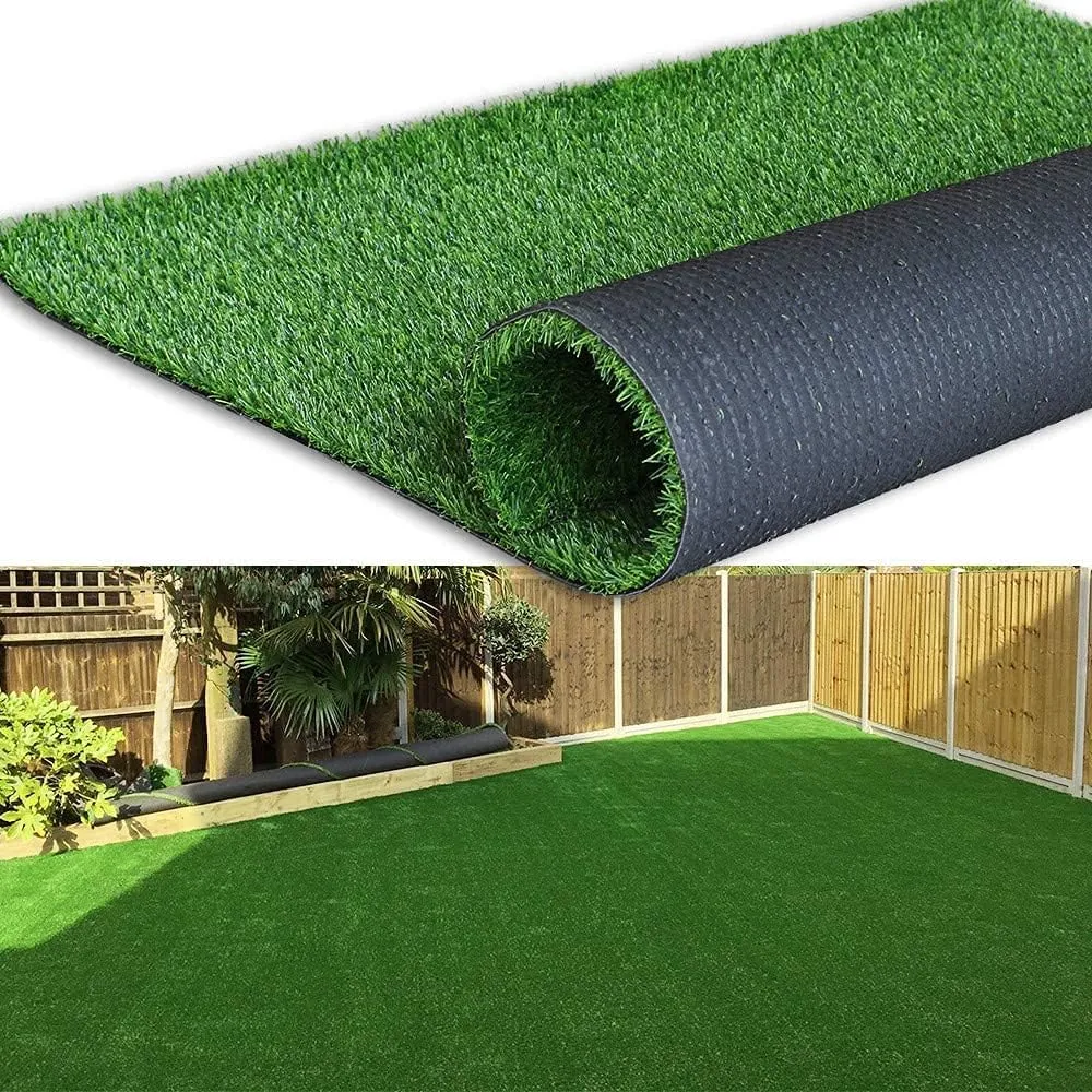 ECVV Artificial Grass Carpet Fake Grass Turf 30mm Garden Lawn Landscape Balcony Synthetic Turf Mat - Thick Fake Grass Pet Pad (200cm x 400cm, Green)