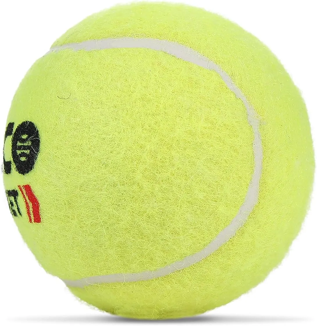 Cosco Cricket Normal Force Leather Tennis Ball (Yellow) -Pack of 6