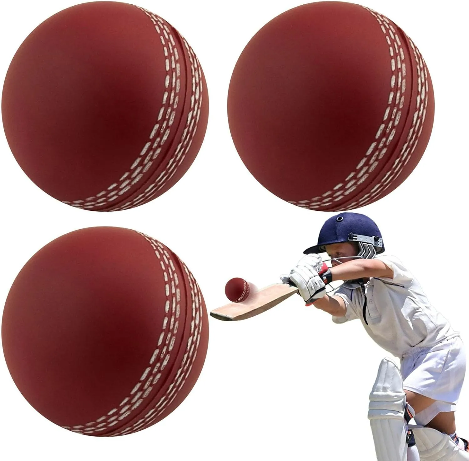 Sports Cricket Ball - Cricket Sports Balls | Portable Hand Stitched Club Training Balls, Soft Training Cricket Ball for Beginners, Competition, Garden Play