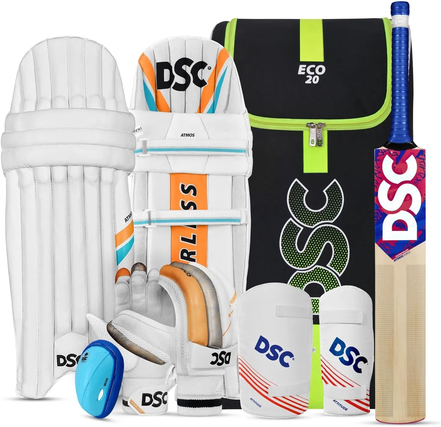 DSC 1500161 Economy Range Cricket Kit Full (Left Hand) | Multicolor | Kashmir Willow | Lightweight | Free Cover | Ready to play | For Intermediate Player