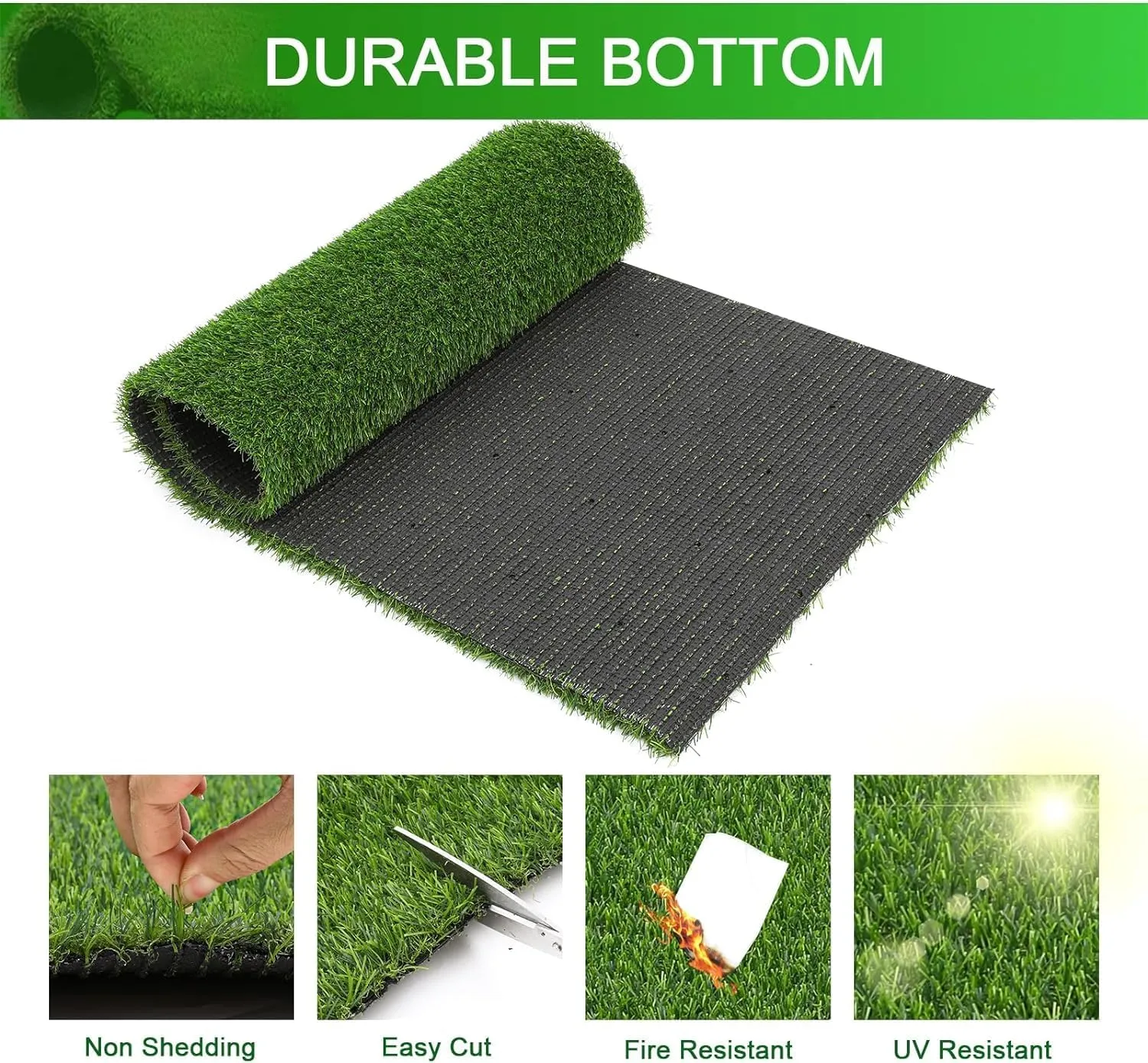 Homodoskey Artificial Grass Turf Rug Grass Mat 1m x 3m/1.5m x 4m Reusable Dog Pee Pads Potty Training Rug with Drainage Holes Fake Grass Patch Turf Carpet Door Mat for Dogs Pets Lawn Balcony (1m×3m)