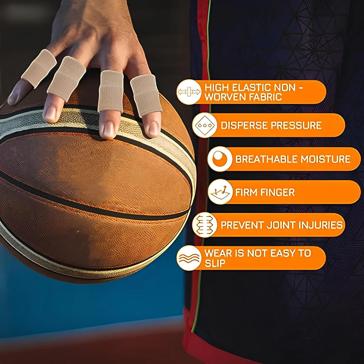 INSIME Finger protector for cricket, volleyball | Finger tape for cricket fielding finger cover bandage | Finger support for pain relief basketball volleyball finger protection | (Pack of 10) (Light