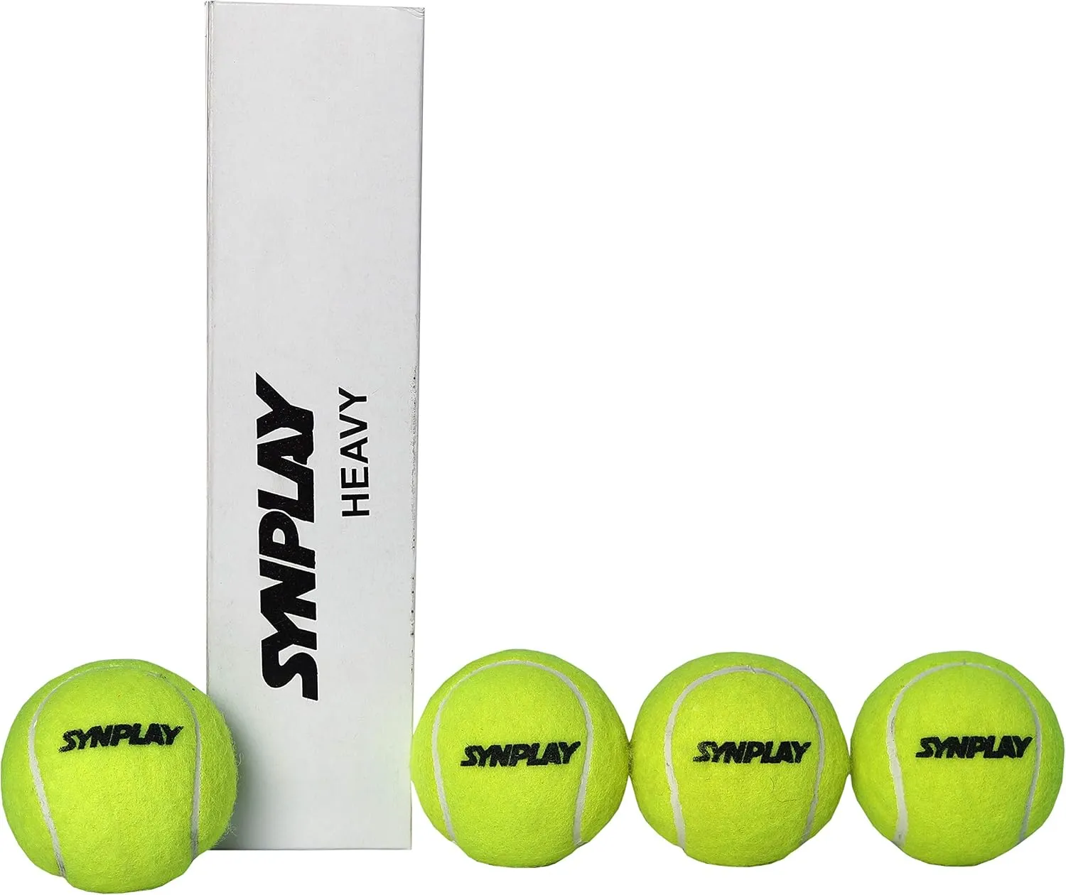 Synplay - SS00180 Rubber Heavy Weight Tennis Cricket Ball, Standard (Fluorescent)