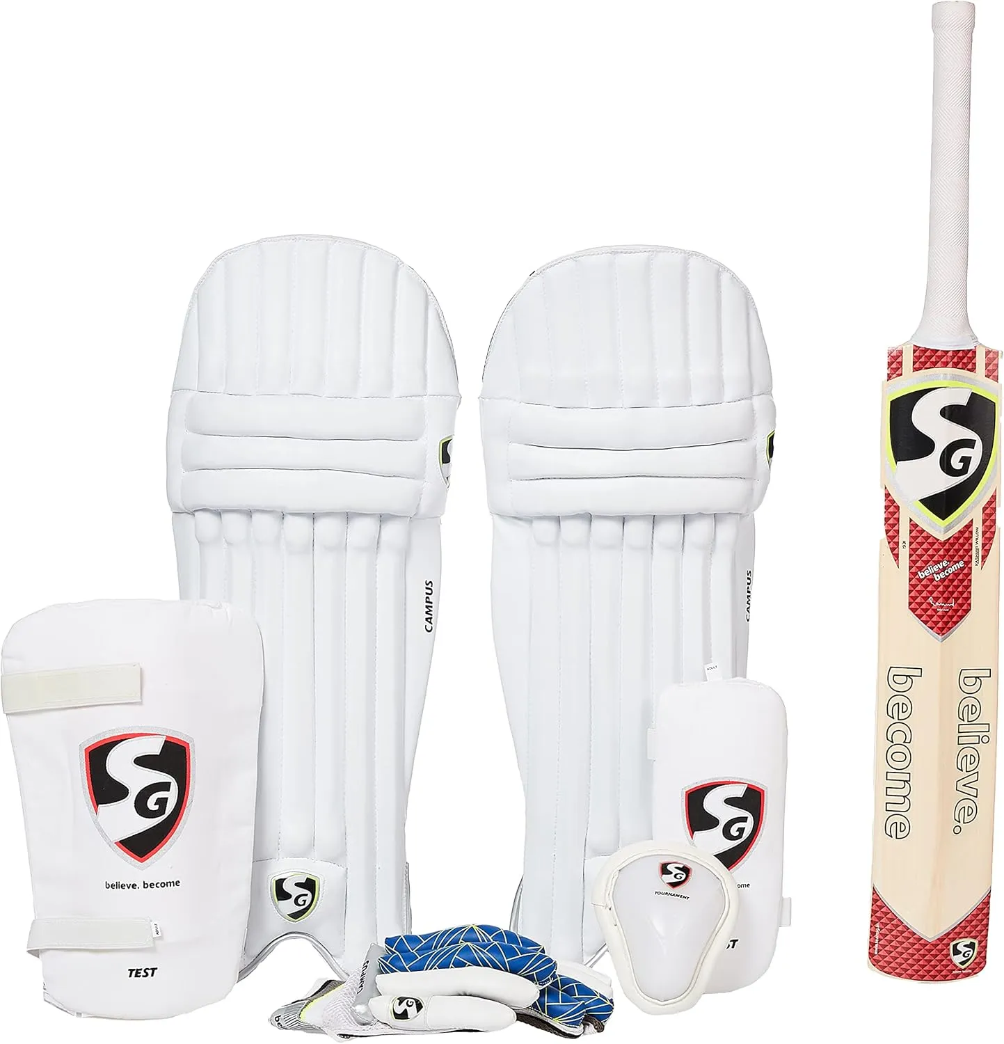 Sg Summer Camp Kashmir Cricket Kit For All Ages, Black/Grey - Size Sh
