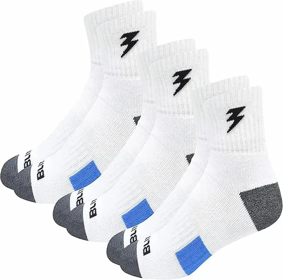 blitzsox cricket pro hi performance professional cricket socks (extra thick & durable), pack of 3