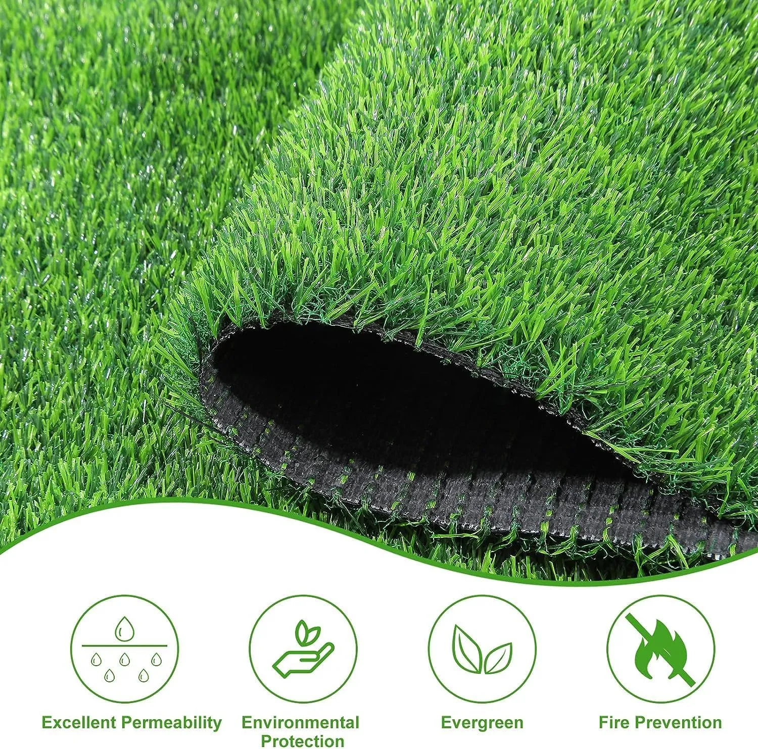 HOCC Artificial Grass - Mutifunction Dog Pee Grass Folding Fake Grass Non Slip Artificial Turf Grass for Dogs with Drainage Holes Easy to Clean Suitable for Indoor Outdoor (0.72mx1.02m)