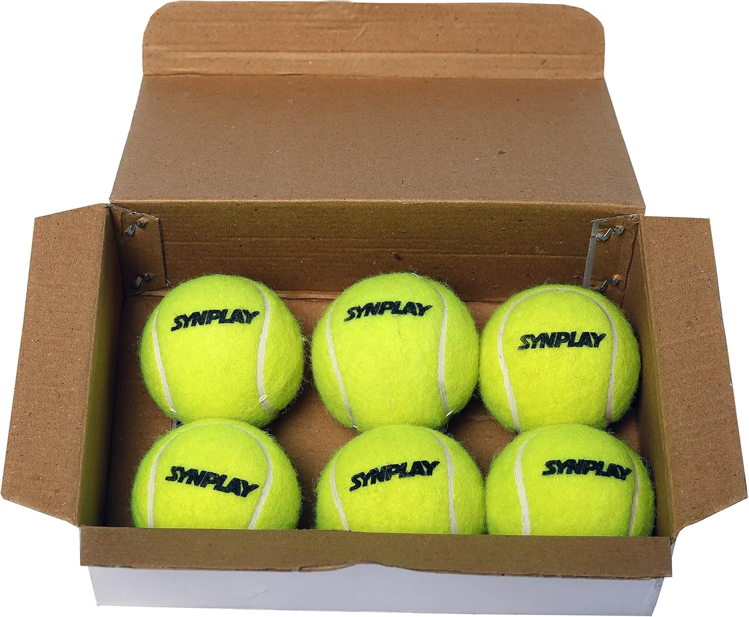Synplay - SS00180 Rubber Heavy Weight Tennis Cricket Ball, Standard (Fluorescent)
