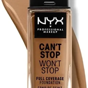 NYX PROFESSIONAL MAKEUP Can'T Stop Won'T Foundation, 24H Full Coverage Matte Finish - Cinnamon - Image 1