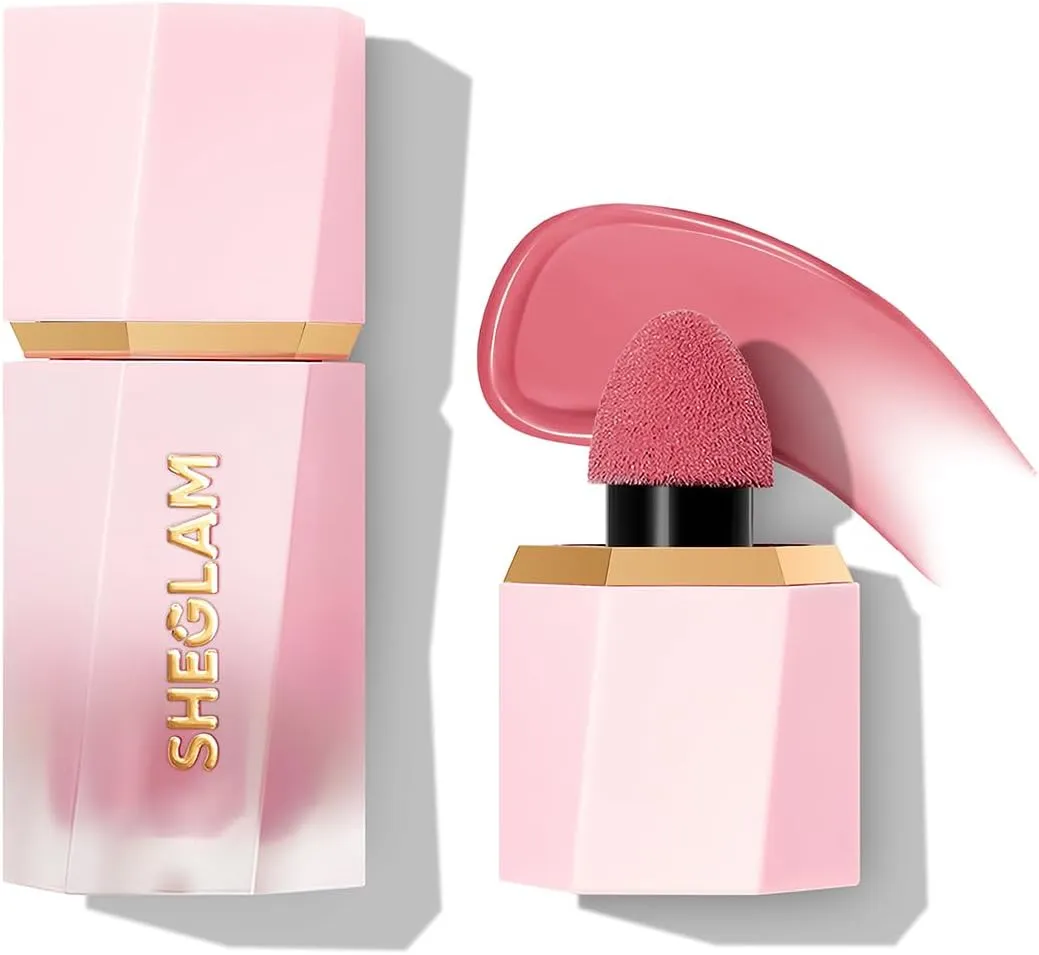 SHEGLAM Makeup - Color Bloom Liquid Blush Matte Finish - Long-wearing Waterproof Gel-Cream Blush with Sponge Tip Applicator (Love Cake), 5.2 grams, 1.0 count, 1 - Image 1