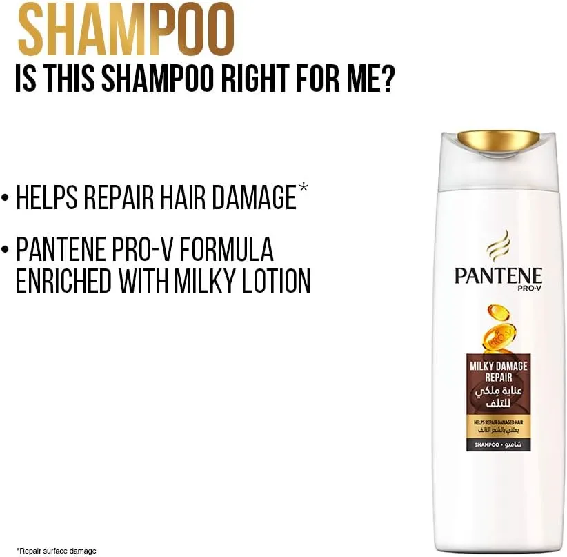 Pantene Pro-V Milky Damage Repair Shampoo, 600 Ml + 400 Ml - Image 2