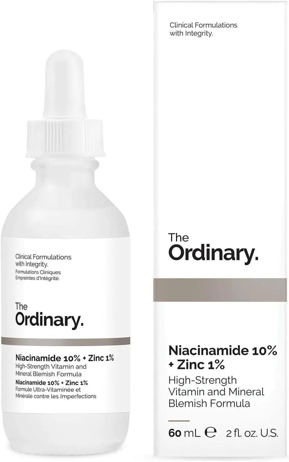 The Ordinary Niacinamide 10% + Zinc 1% 60ml - Reduce the appearance of skin blemishes and congestion