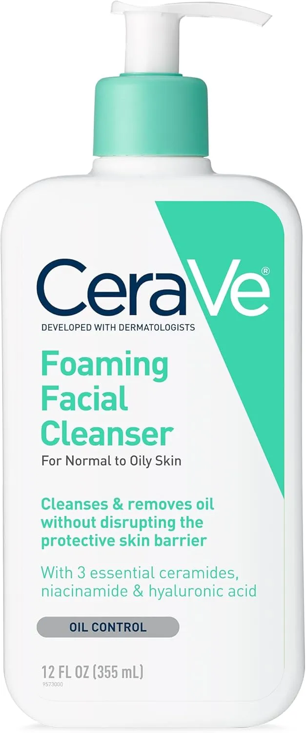 CeraVe Foaming Facial Cleanser, Normal to Oily Skin 12 fl. oz