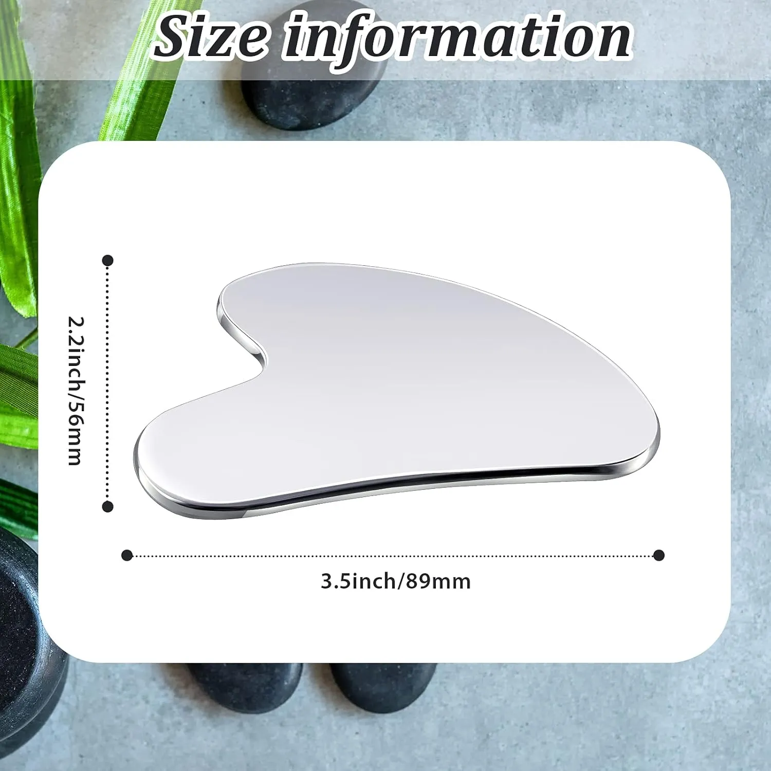 Nuanchu Stainless Steel Gua Sha Tool Facial Gua Sha Tool Tighten Skin Care Tools Massage Beauty Tool for Body Eyes Neck Massager with Travel Pouch (Heart model)