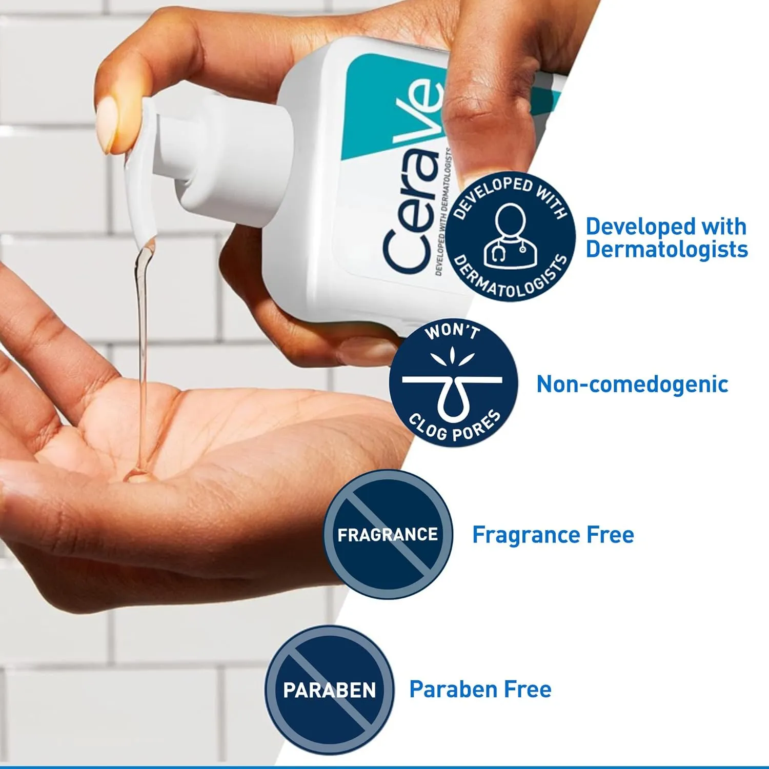 CeraVe Face Wash Acne Treatment Salicylic Acid Cleanser with Purifying Clay for Oily Skin Blackhead Remover and Clogged Pore Control 8 Ounce, multi, 8 Fl Oz, 237 ml (Pack of 1) - Image 2