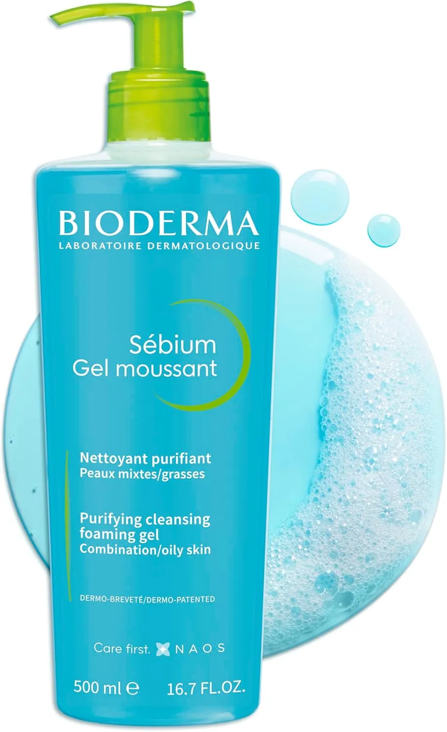 Bioderma Sebium Purifying Cleansing Foaming Gel - Combination to Oily Skin, 500ml - Image 3