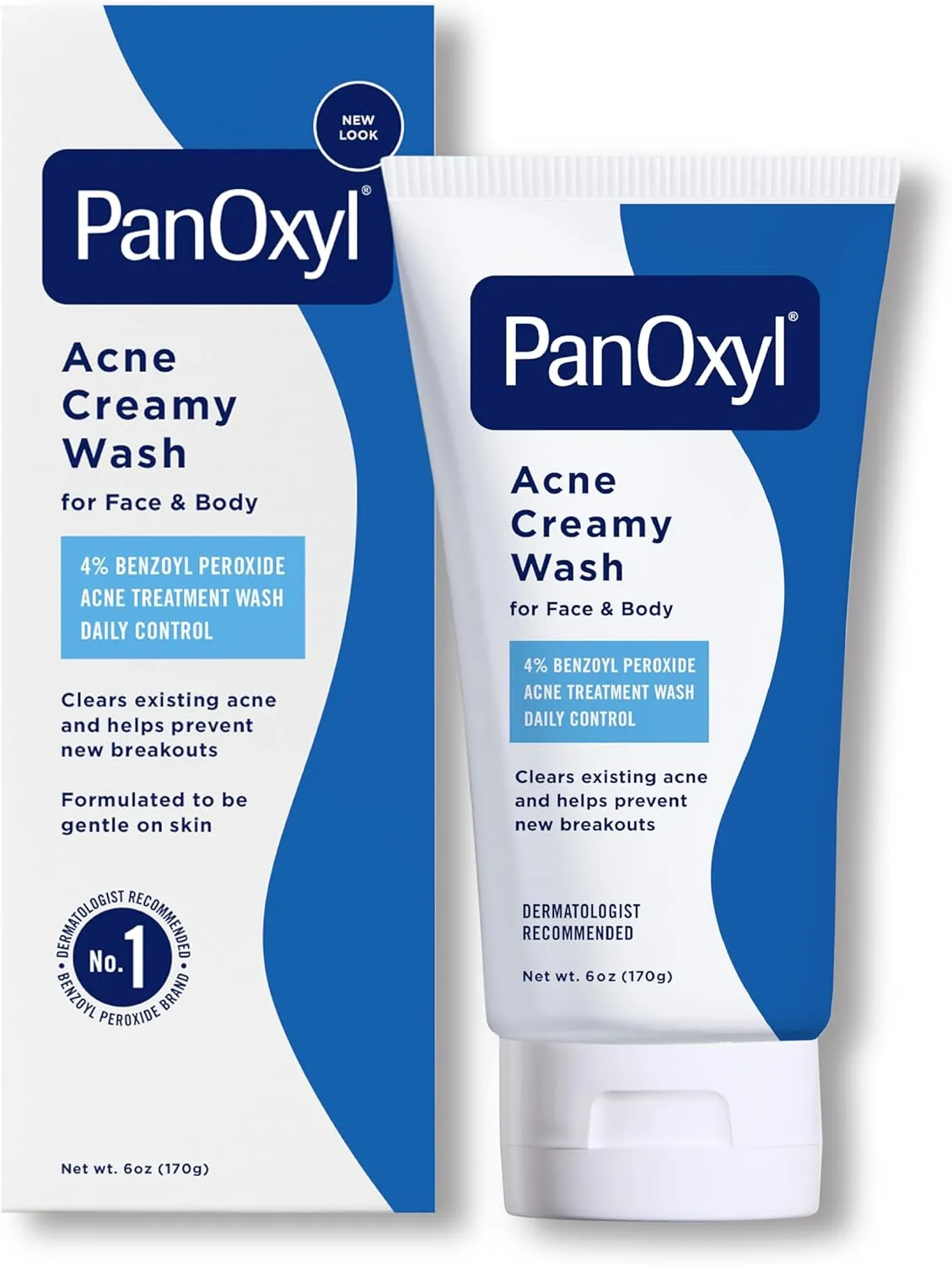PanOxyl Antimicrobial Acne Creamy Wash, 4% Benzoyl Peroxide, 6 Ounce - Image 1