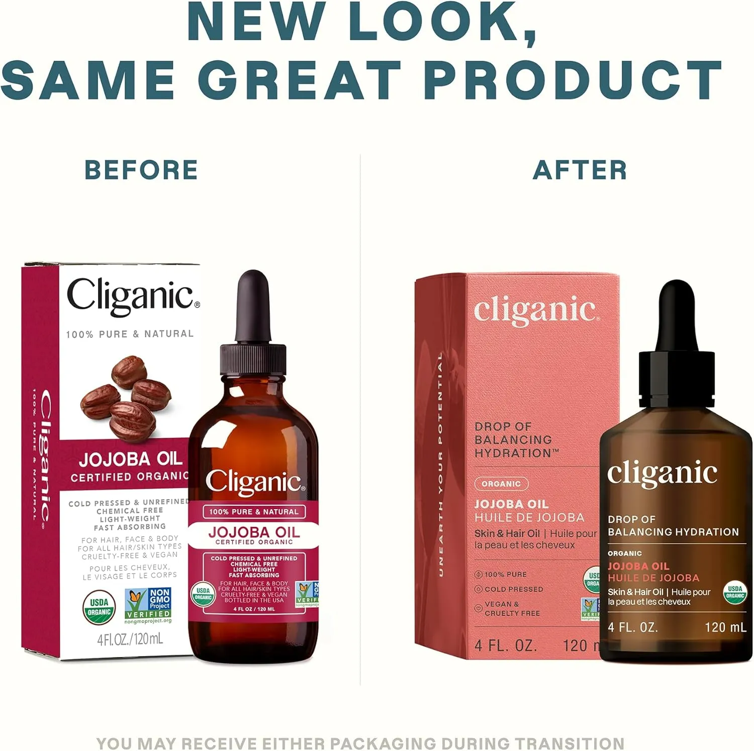 Cliganic Certified Organic Jojoba Oil 120ml | 100% Pure Natural Cold Pressed Unrefined, Hexane Free Carrier Oil | for Hair Face & Nails | Cliganic 90 Days Warranty - Image 2