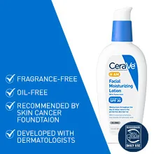 CeraVe Facial Moisturizing Lotion AM SPF 30, 3 oz, Daily Face Moisturizer with SPF, Packaging May Vary - Image 4