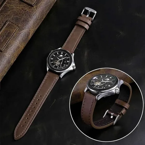 bisonstrap leather watch bands, quick release replacement band for men and women 18mm 19mm 20mm 21mm 22mm