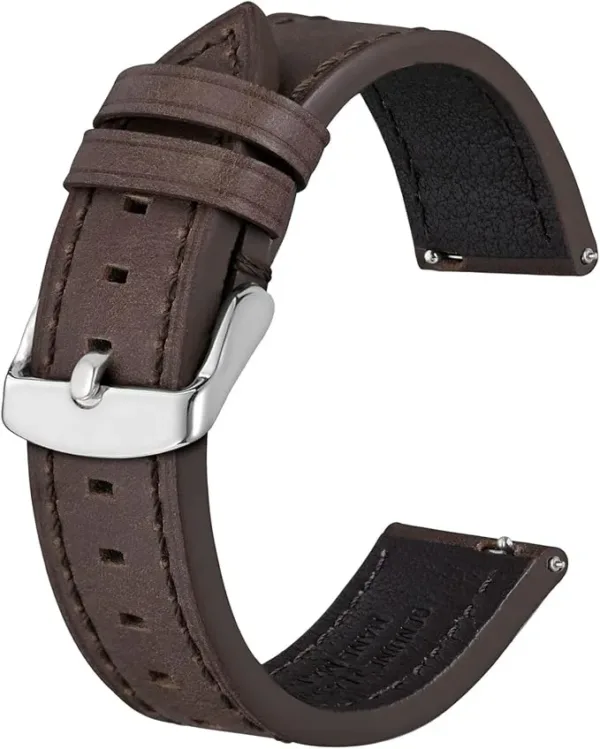 bisonstrap leather watch bands, quick release replacement band for men and women 18mm 19mm 20mm 21mm 22mm