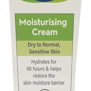 Cetaphil hydrating moisturizing cream 80g tube with white and blue packaging, featuring gentle formula for dry and sensitive skin hydration needs.