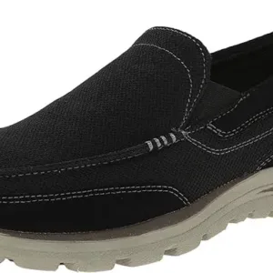 Skechers Superior Milford men’s walking shoes – relaxed fit slip-ons with memory foam insole and flexible sole for all-day comfort, great for Dubai lifestyle.