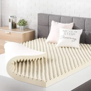 3-inch CopperCool memory foam topper – full size egg crate design for pressure relief and cooling