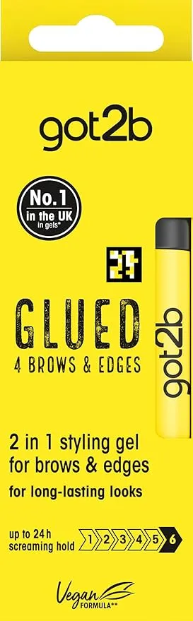 got2b 2-in-1 Brow & Edge Control Gel – 16ml gel with 72-hour hold for long-lasting definition and control of brows and edges.