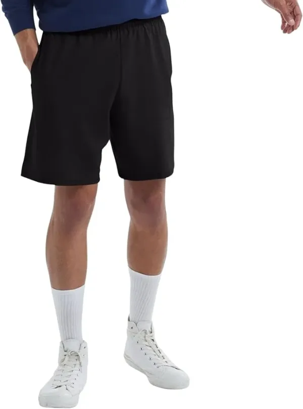 Hanes cotton jersey shorts for men – soft, lightweight, and breathable casual wear ideal for gym, relaxing at home, or running errands.