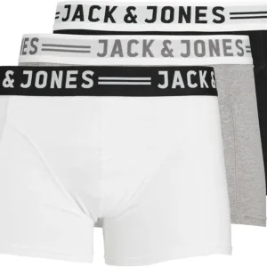 Jack & Jones men’s cotton stretch trunks – 3-pack breathable underwear designed for comfort, flexibility, and everyday wear.
