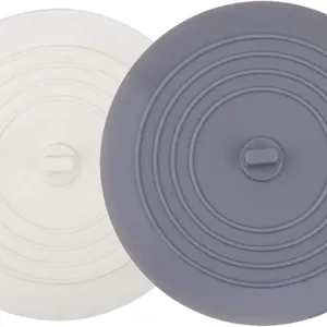 2-pack large 6-inch silicone drain stoppers with suction for bathtub, kitchen, and laundry sink