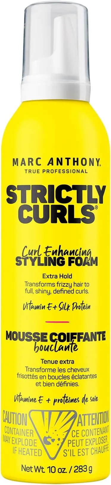 Marc Anthony Curl Defining Styling Foam – 283g formula that enhances natural curls, adds volume, and controls frizz for smooth, defined curls all day.