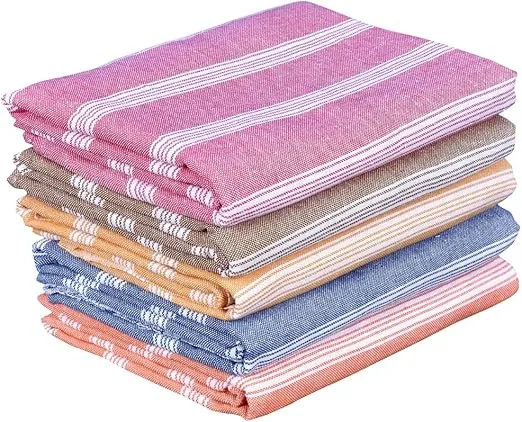5-pack multicolor cotton bath towels – 250 GSM, lightweight and absorbent, 31x62 inch
