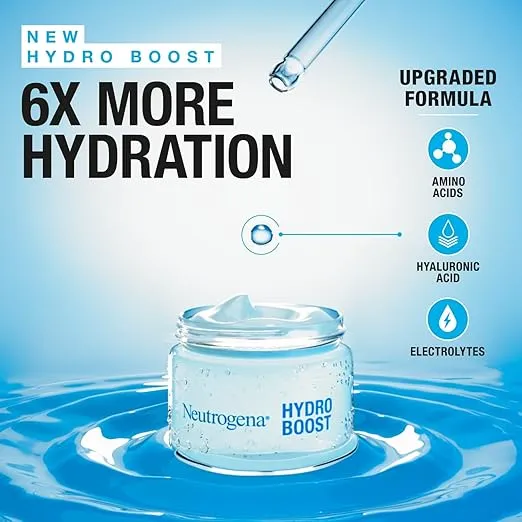 neutrogena hydro boost water gel moisturizer – lightweight & oil free for sensitive skin, 50ml