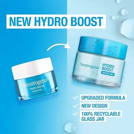 neutrogena hydro boost water gel moisturizer – lightweight & oil free for sensitive skin, 50ml