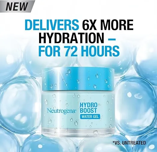 neutrogena hydro boost water gel moisturizer – lightweight & oil free for sensitive skin, 50ml