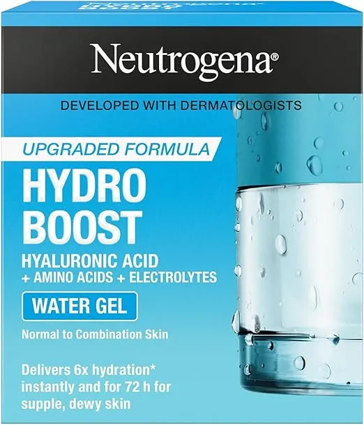 neutrogena hydro boost water gel moisturizer – lightweight & oil free for sensitive skin, 50ml