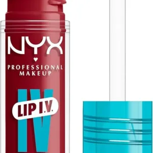 NYX Lip IV Gloss Stain – Hydrating berry lip color with a wet shine finish. Offers long-lasting moisture and vibrant color for a glossy, smooth look.