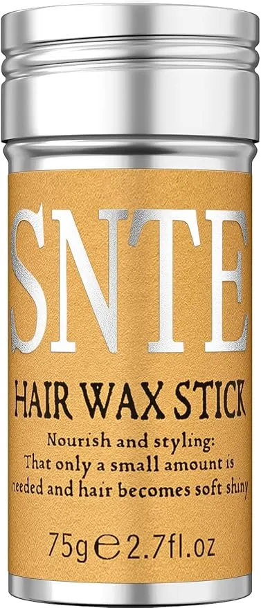Samnyte hair styling wax stick 2.7 oz with twist-up packaging, featuring edge control and flyaway tamer formula for wigs and natural hair styling.