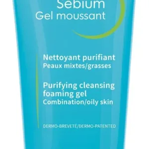 Bioderma Sebium Gel Moussant – 100ml gentle foaming cleanser designed for acne-prone and oily skin. Purifies and balances without drying the skin.