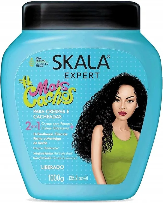 Skala Mais Cachos Hair Cream – 1Kg leave-in moisturizer for curly hair. Defines curls, reduces frizz, and adds softness and shine for healthy-looking hair.