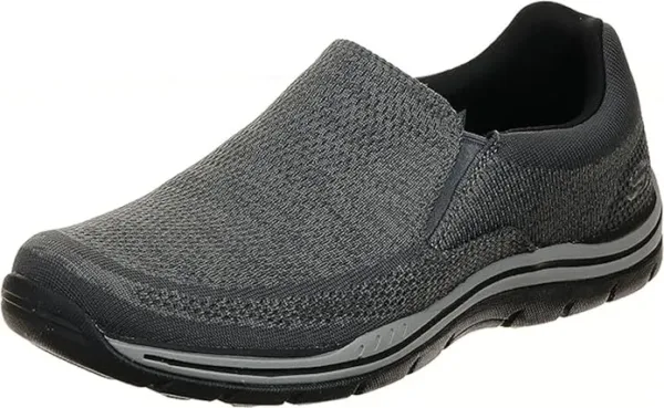 Skechers Gomel Expected loafers for men – relaxed fit slip-on comfort shoes with soft fabric lining, cushioned insole, and lightweight, flexible traction sole.