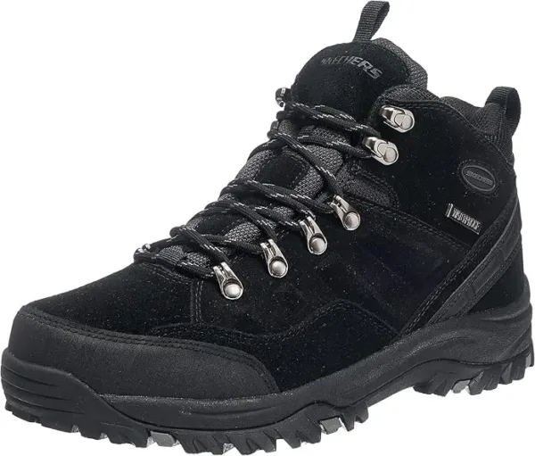 Skechers Men’s Relment Pelmo Waterproof Hiking Boots – tough trail footwear with slip-resistant sole and cushioned comfort for outdoor use across the UAE.
