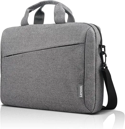 Grey slim laptop sleeve case, water-repellent fabric, designed to fit 15.6-inch laptops and tablets, offering protection and portability.