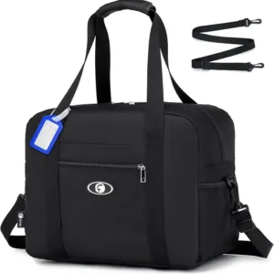 SPAHER foldable cabin bag with 40x30x20 cm dimensions, 25L capacity, designed to comply with Wizz Air and TUI regulations. Lightweight and easy to store when not in use.