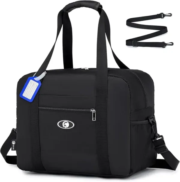 SPAHER foldable cabin bag with 40x30x20 cm dimensions, 25L capacity, designed to comply with Wizz Air and TUI regulations. Lightweight and easy to store when not in use.