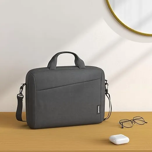 toploader laptop bag for 15.6 inch devices – lightweight shoulder backpack – black