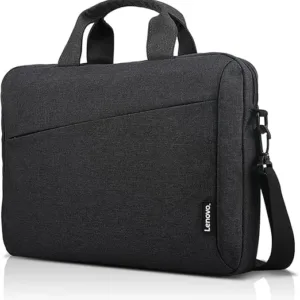 Black toploader laptop bag for 15.6-inch devices, featuring a lightweight shoulder backpack design for easy carrying and laptop protection.