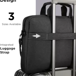 toploader laptop bag for 15.6 inch devices – lightweight shoulder backpack – black