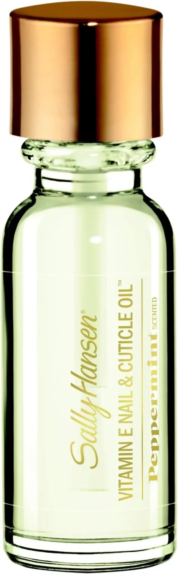 Sally Hansen vitamin E enriched nail and cuticle treatment oil 13.3ml bottle with precision applicator for nourishing nail and cuticle care.